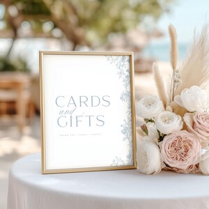Dusty Blue Wedding Menu Template, Printable Elegant Drawn Floral Dinner Menu, Printable Modern Romantic Editable Menu Instant Download image 11