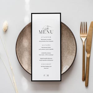 Luxury Old Money Wedding Invitation Suite Template, Elegant Black and White Invitation Set, Timeless Wedding Invite, Instant Download image 12