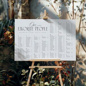 Alphabetical seating chart template Download Minimalist Seating Alphabetized Printable Modern Seating Plan Editable Sign