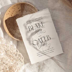 Elegante Hochzeitseinladungsreihe, modernes minimales Einladungsschreiben-Set, Detailkarte, modernes QR-Code-Rsvp, bearbeitbares digitales Vorlagenpaket Bild 9