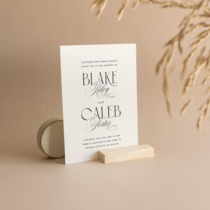 Elegante Hochzeitseinladungsreihe, modernes minimales Einladungsschreiben-Set, Detailkarte, modernes QR-Code-Rsvp, bearbeitbares digitales Vorlagenpaket Bild 7