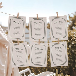 Handgezeichnete Hochzeitsmenüvorlage, druckbare Menükarte, handgeschriebene Menükarte, wunderliche Hochzeit, bearbeitbare druckbare sofort-Download Bild 10