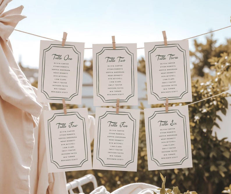 Handgezeichnete Hochzeitsmenüvorlage, druckbare Menükarte, handgeschriebene Menükarte, wunderliche Hochzeit, bearbeitbare druckbare sofort-Download Bild 10