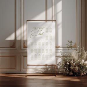 Wedding Bar Menu Sign, Modern Classic Editable Template, Instant Download, Olive Green Elegant Reception Bar Menu image 19