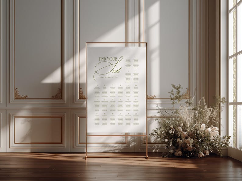 Wedding Bar Menu Sign, Modern Classic Editable Template, Instant Download, Olive Green Elegant Reception Bar Menu image 19