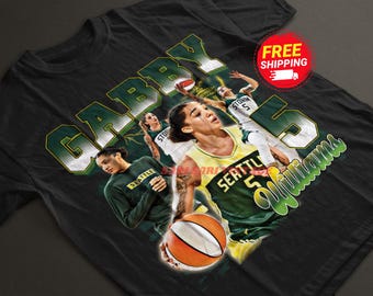 Gabby Williams Shirt Seattle Vintage Gabby Williams Graphic Tee 90s Style T-Shirt Unisex Gifts for Him Her Seattle Women&#39;s Basketball Fans