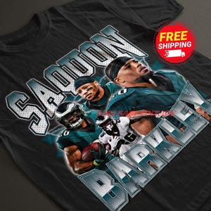 Saquon Barkley Shirt Philadelphia Vintage Saquon Barkley Graphic Tee 90s Style T-Shirt Unisex Gifts for Him Her Philadelphia Football fan