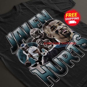 Jalen Hurts Shirt Philadelphia Vintage Jalen Hurts Graphic Tee 90s Style T-Shirt Unisex Gifts for Him and Her Philadelphia Football fan