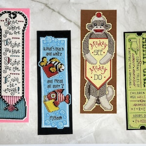 Handmade Cross-Stitched Bookmark - Book Lover Gift - Teacher Gift - Thoughtful Handmade Keepsake
