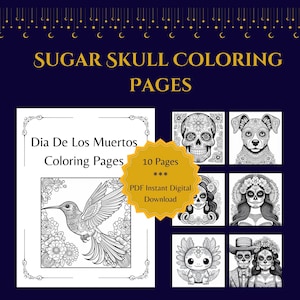 Afdrukbare Dia De Los Muertos kleurplaten direct downloaden