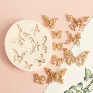 6 cavity butterfly silicone chocolate mold, butterfly fondant mold, butterfly chocolate mold, butterfly baking mold