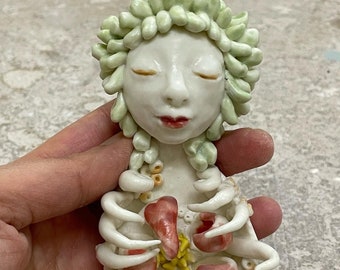 Handmade Nymph Ceramic Sculpture