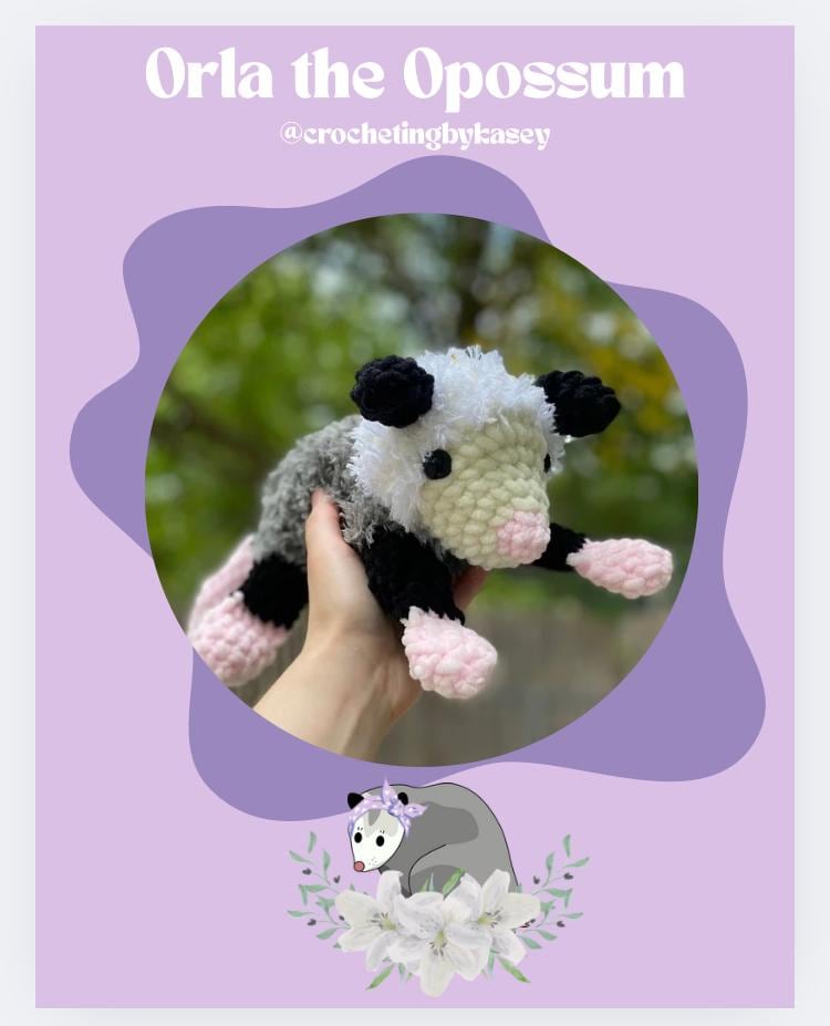 30 Opossum Crochet Patterns for Cute, Quirky Amigurumi Projects 16 Orla the Opossum Crochet Pattern