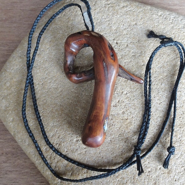 Serpent Necklace - Boulder Opal, Root wood jewelry - wearable art handmade Australia by NaturesArtMelbourne transformation gifts of life