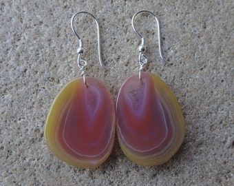 Delicious Agate & Quartz earrings, ethically sourced gemstones Australia crystal earrings NaturesArtMelbourne Agate Creek yellow pink