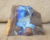 Boulder Opal specimen - contemplation stone sacred space, rock hound, mineral collector, Australian opal specimen terrarium solid precious