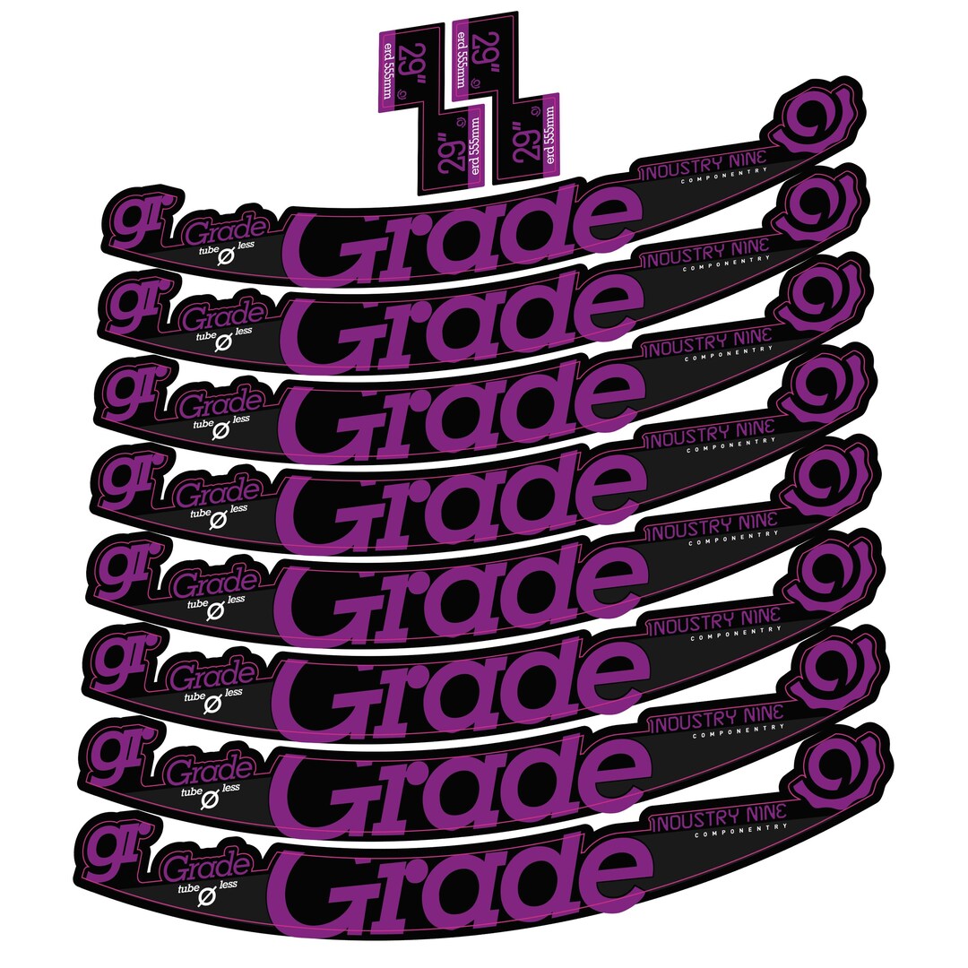 Industry Nine I9 Grade 29ER Rim Decal Stickers Mountain Bike Enduro Mtb ...