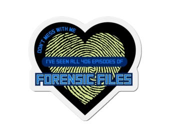 Forensic Files Fingerprint Heart Magnet