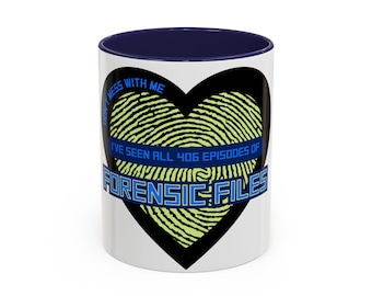 Forensic Files fingerprint heart Accent Coffee Mug