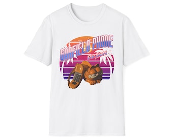 Garfield Phone Beach T-Shirt | Internet Mystery Retro Design
