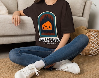 Cheese Caves Missouri T-Shirt | State Souvenir, Retro Badge Design
