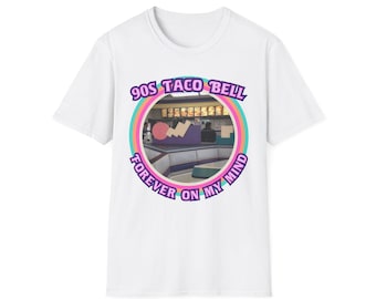90s Taco Bell Retro Logo T-Shirt | Fast Food Nostalgia Design