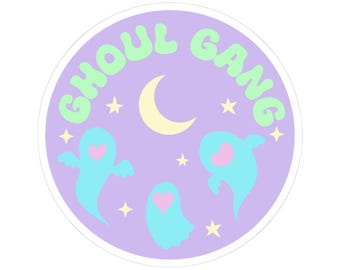 Ghoul Gang Sticker | Pastel Ghost Halloween Decal