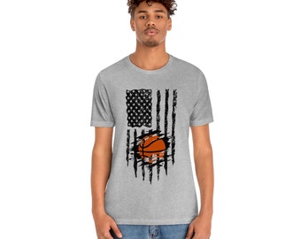 Basketball Shirt, USA Flag T-Shirt, Game Day Tee, American Basketball, March Madness