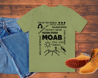 Moab Utah Off-Road T-Shirt, Off-Road Trails, Moab Utah, Moab Tee Shirt