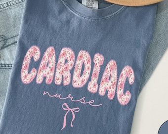 Cardiac Nurse Shirt Comfort Colors Cute Cardiac Nurse Tshirt For Cardiac ICU Sweatshirt Gifts For Cardiologist Crewneck Cardiology Nurse Tee