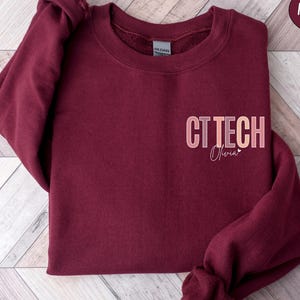 Personalized CT Tech Sweatshirt, Custom CT Technologist Shirt, Ct Tech Crewneck, Rad Tech Week Gift, Cat Scan Tech Tshirt Xray Tech Crewneck