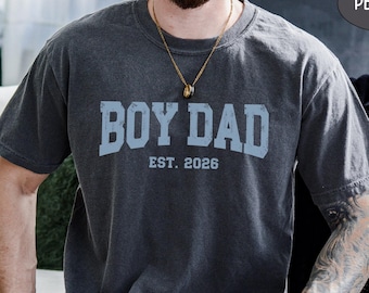 Custom Boy Dad Shirt For Men Personalized Dad of Boys T-shirt Dad Apparel Twin Boys Dad To Be Tee Gifts For Fathers Day Tee New Daddy Tshirt