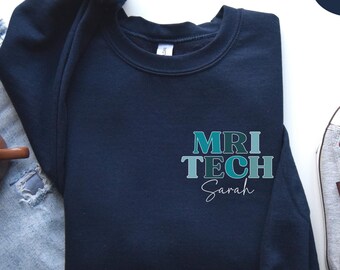 Personalized MRI Tech Sweatshirt, Custom Mri Technologist Crewneck, Mri Tech Sweater, Graduation Gift For Rad Tech Student T Shirt Mri Gifts
