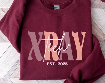 Xray Tech Sweatshirt X-ray Technologist Sweater Rad Tech Crewneck X Ray Gift For Radiography Tech Student Radiology Tshirt Radiologist Shirt