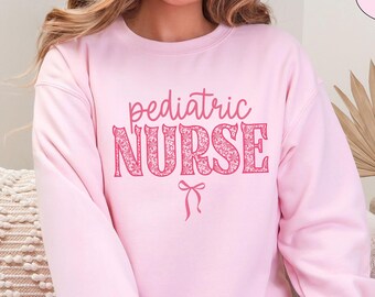 Pediatric Nurse Sweatshirt Future Peds Nurse Crewneck Picu Nurse Sweater Cute Pediatric Crew Shirt New RN Gifts For Grad Pediatrics T-shirt
