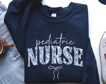 Pediatric Nurse Sweatshirt, Future Peds Nurse Crewneck, RN Nursing Sweater, Cute Pediatrics Crew Shirt Grad Gifts For New Nurse Graduate Tee