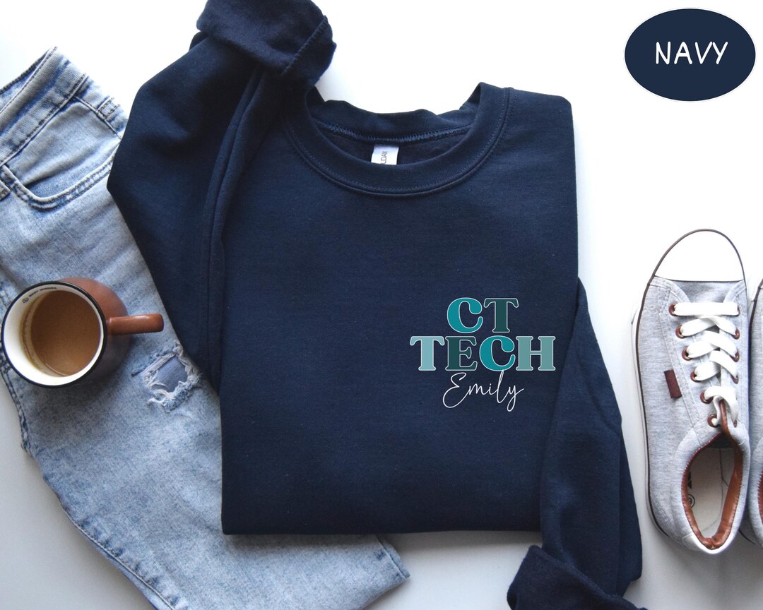 Personalized CT Tech Sweatshirt, Custom CT Technologist Shirt, Ct Tech ...