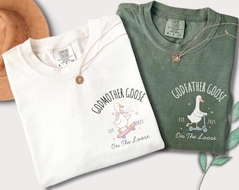 Camiseta divertida de madrina, padrino, ganso, ideas de regalo para la propuesta de padrinos, sudadera personalizada para la futura madrina, camiseta de madrina, regalos para madrinas