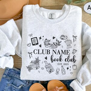 Comfort Colors® Custom Book Club Shirt Personalized Name Book Club For Girl Reading Lover Tee Gift Ideas For Bookish T-shirt Women Reader T Ash