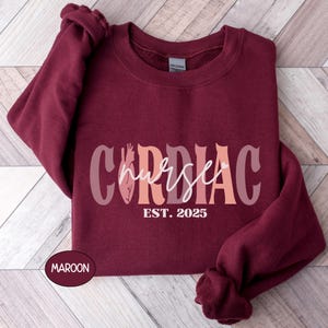 Cardiac Nurse Sweatshirt Custom Peds ICU Nursing Crewneck Cardiology Nurse Sweater Cute Pediatric Crew T-Shirt Personalized Pediatrics Gifts