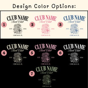Camiseta personalizada Comfort Colors® para club de lectura con nombre personalizado, camiseta para mamá de club de lectura, camiseta para chica amante de la lectura, ideas de regalo para lectoras. imagen 2