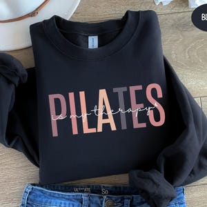 Pilates Is My Therapy Sweatshirt, Pilates Lover Gifts, Pilates Instructor Shirt, Sweater For Pilates Mom T-shirts, Pilates Teacher Crewneck.