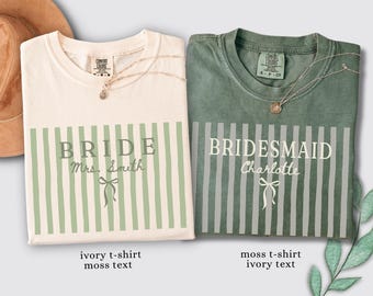 Bride Bridesmaid Shirts Comfort Colors Brides maid Proposal Gift For Bridal Shower T-shirt Team Bride Tee Bachelorette Party Matching Tshirt