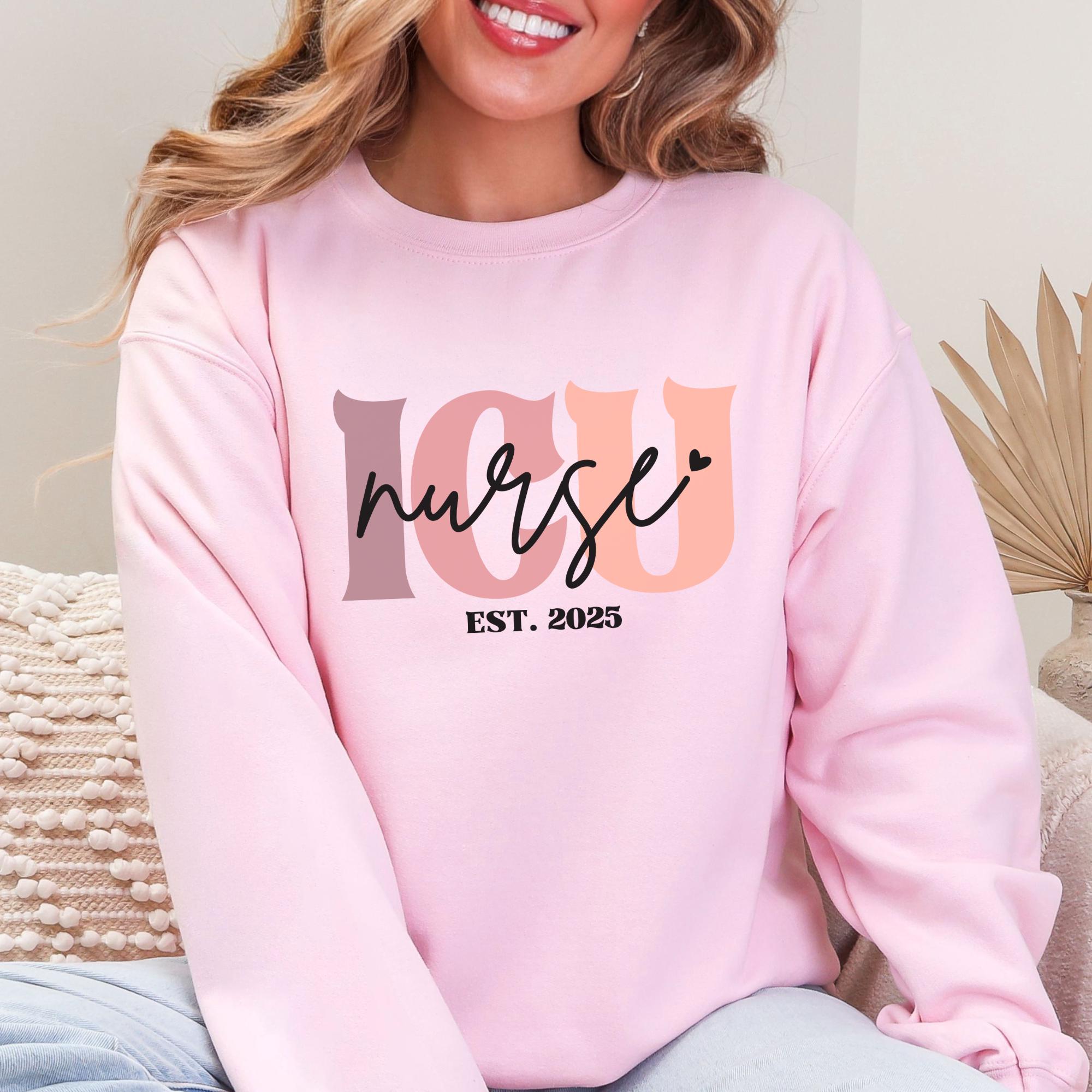 Custom ICU Nurse Sweatshirt Intensive Care Unit Nurse Shirt