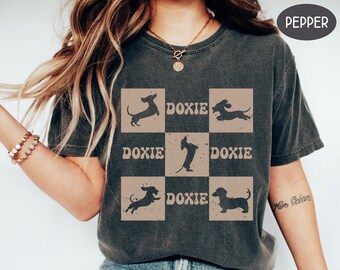 Comfort Colors Dachshund T-Shirt Doxie Mom Shirt Wiener Dog Tshirt Dachshund Mom Shirt For Women Gift For Doxie Mama Sweatshirt Weenie Lover