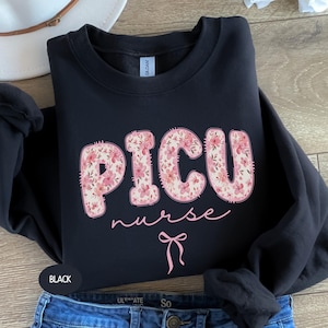 Picu Nurse Sweatshirt Cute Pediatric Intensive Care Unit Nurse Sweater Future Peds Nurse Crewneck Pediatrics Tshirt For Nicu Nurse Tee Gifts