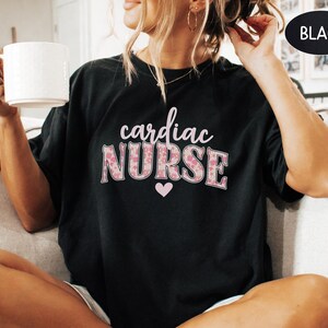 Cardiac Nurse T Shirt Comfort Colors, RN Cardiac Nurse Gift For Cardiology Nurse Tshirt Grad Cardiac ICU Sweatshirt Cardiac Student Crewneck image 9