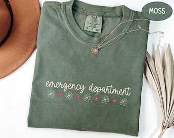 Comfort Colors Emergency Department Shirt, ER Nursing Tshirt, ED Nurse Gift For Emergency Room Nurse Tee, ER Nurse Sweatshirt Er Rn Crewneck