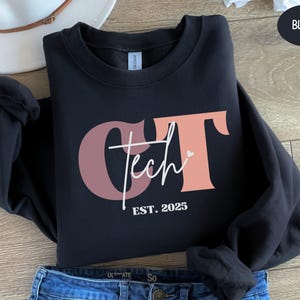 Personalized CT Tech Sweatshirt, Custom CT Technologist Shirt, Ct Tech Crewneck, Rad Tech Week Gift, Cat Scan Tech Tshirt Xray Tech Crewneck