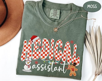 Christmas Medical Assistant Shirt, Medical School Student Gifts For Certified Medical Assistant Tshirt, MA Sweatshirt, CMA Graduate Tee Xmas